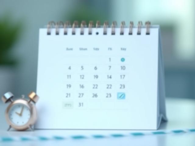Calendar with highlighted dates and a clock icon, symbolizing flexible scheduling